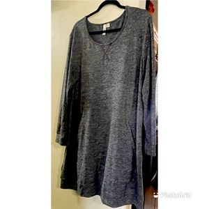 Long sleeve dark heather sweatshirt dresses